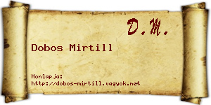 Dobos Mirtill névjegykártya