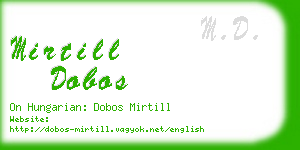 mirtill dobos business card